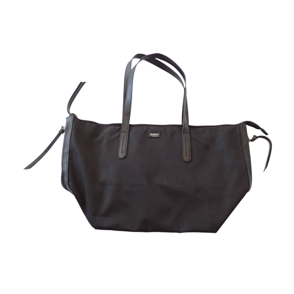Botkier New York Bond Black Tote Bag Handbag 19 x 12 Zip Top Shoulder Tote